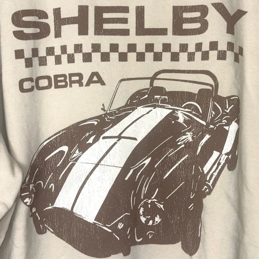 Shelby Cobra Graphic Sweatshirt Woman's Large Cream,Brown,white Vintage inspired - Picture 4 of 15